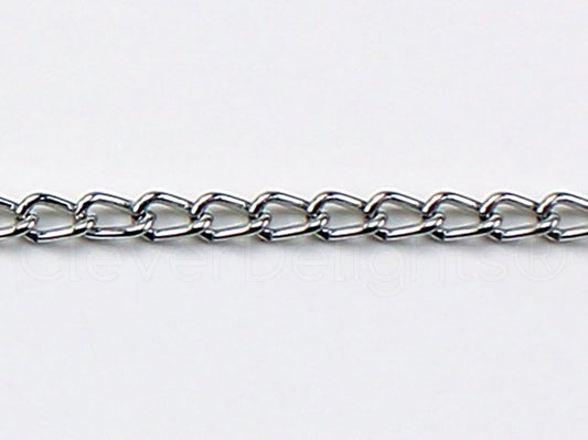 12" Metal Chain 3x5mm Link - Antique Silver or Platinum for McFarlane Toys