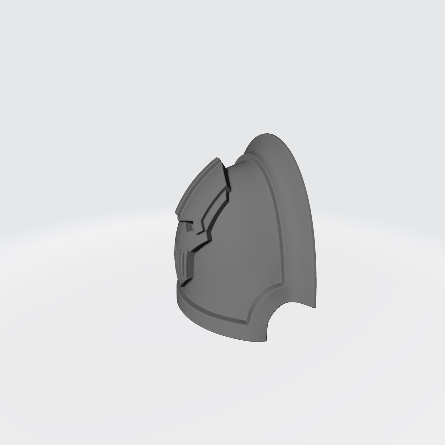 Iron Legion MKVII Shoulder Pad Gen: 7 Pauldron Notched Vambrance Thin Compatible with McFarlane Toys 1:12th Scale Left Angle