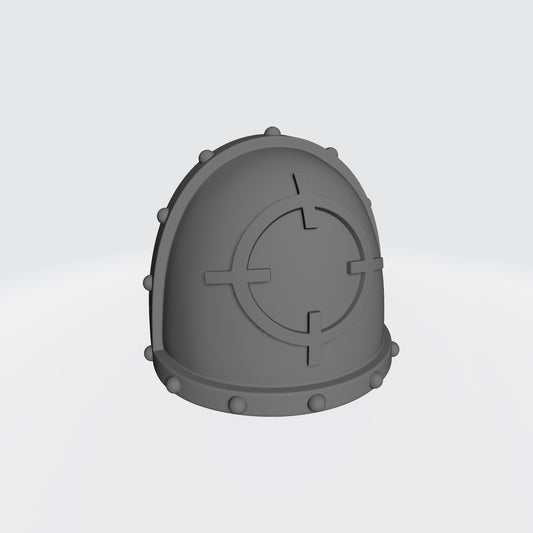 Marksman MKVII Shoulder Pad with Studs, and Crosshair for McFarlane Toys Space Marine Figures