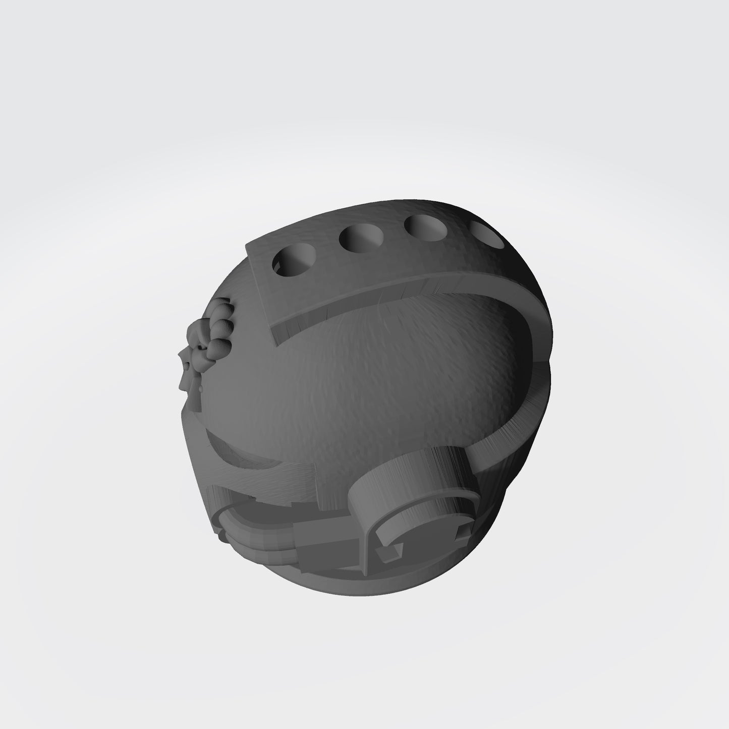 Imperial Fists Legion MK VII Helmet with Two Hoses Paint Bush Holder with Four Holes