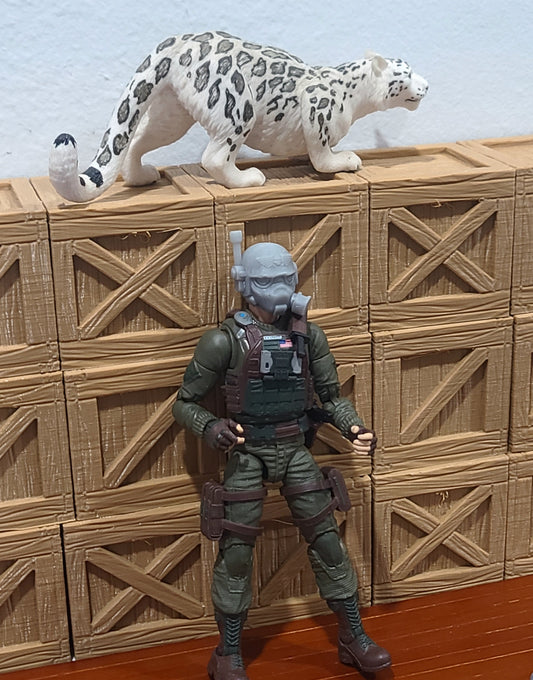 60mm Wooden Crate Prop for 1:12 Scale Action figures, GI Joe, Marvel Legends, Black Series, Mezco, Action Force