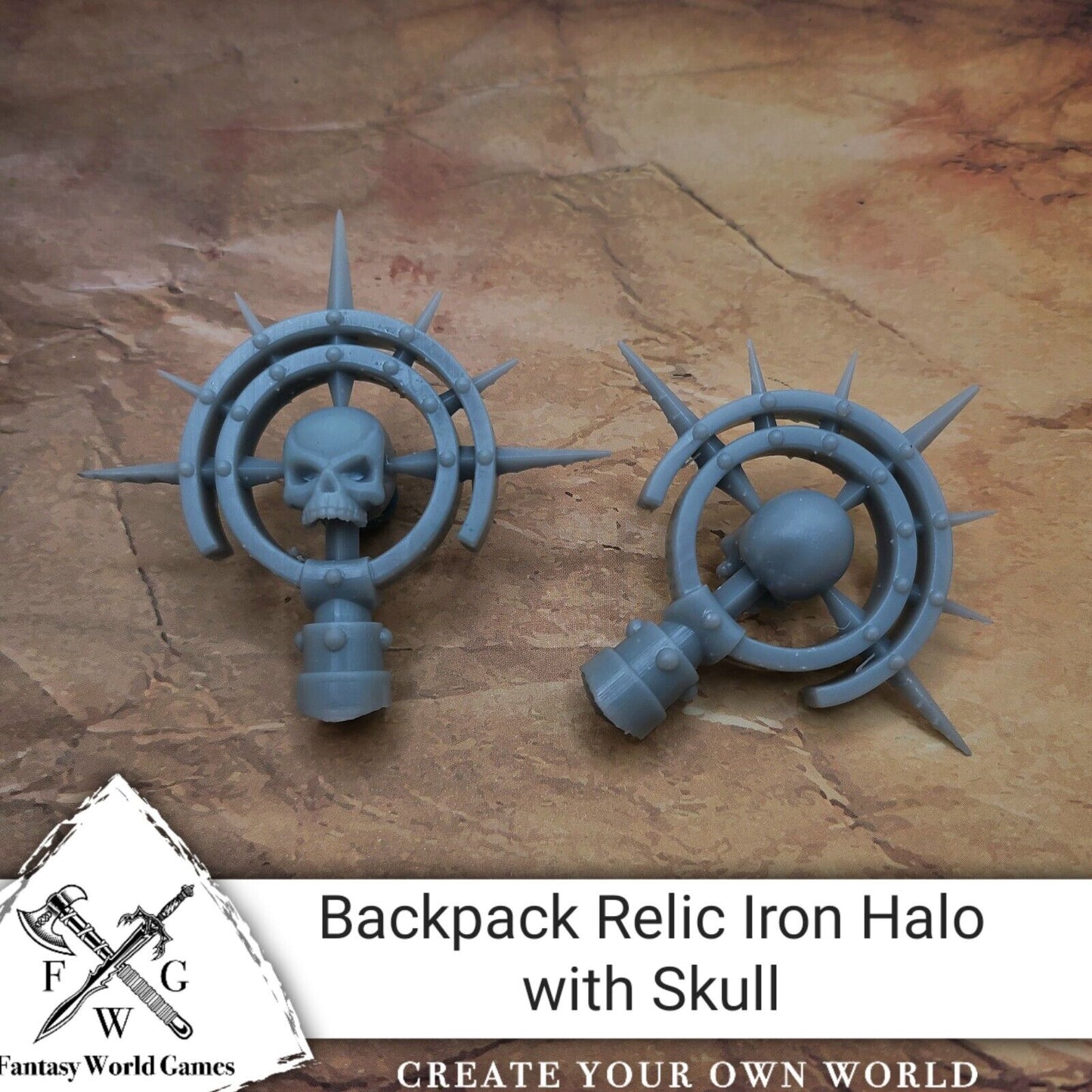 Backpack Iron Halo with Skull for McFarlane Toys Space Marine Action Figures Accessories