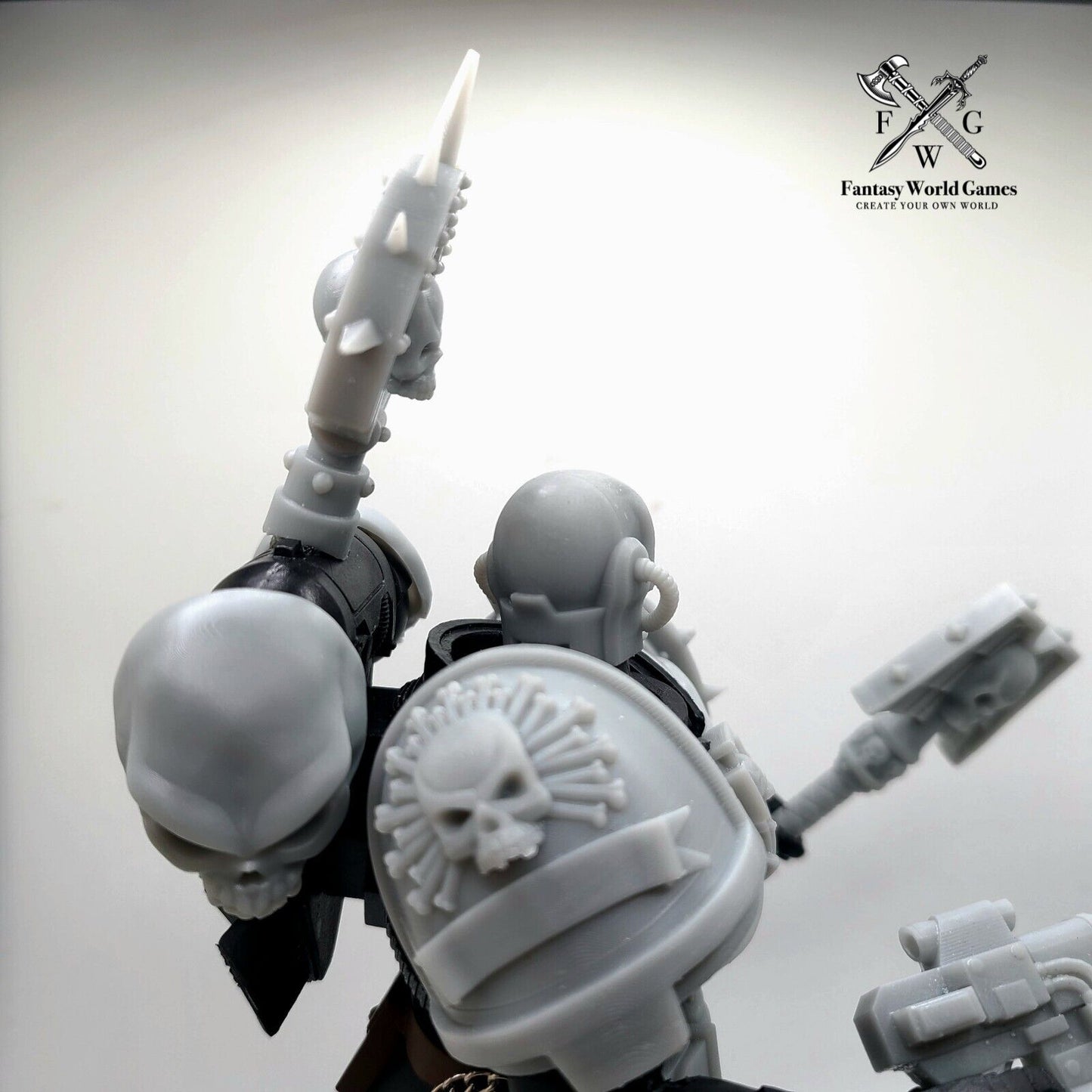 Backpack Iron Halo with Skull for McFarlane Toys Space Marine Action Figures Accessories