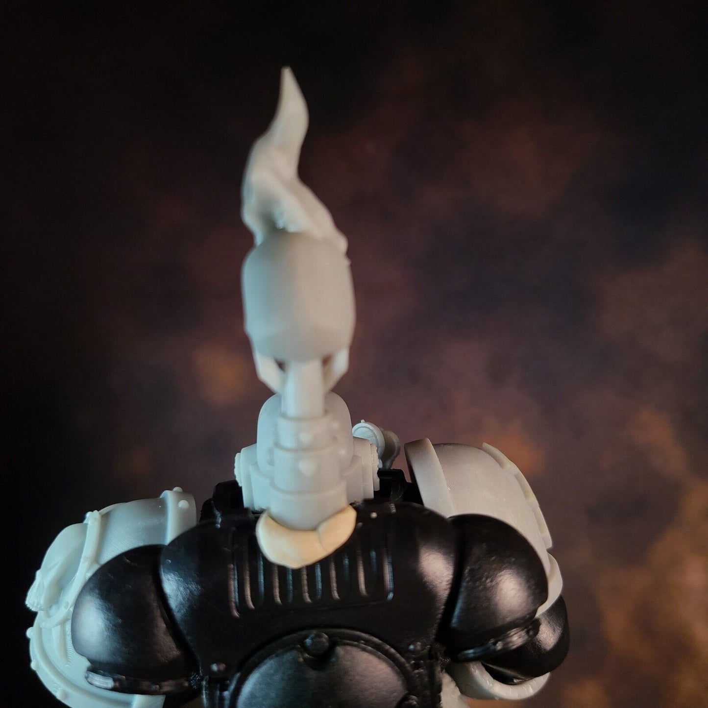 Flaming Skull with Jawbone Relic Backpack Accessory for McFarlane Toys Space Marine Action Figures Accessories