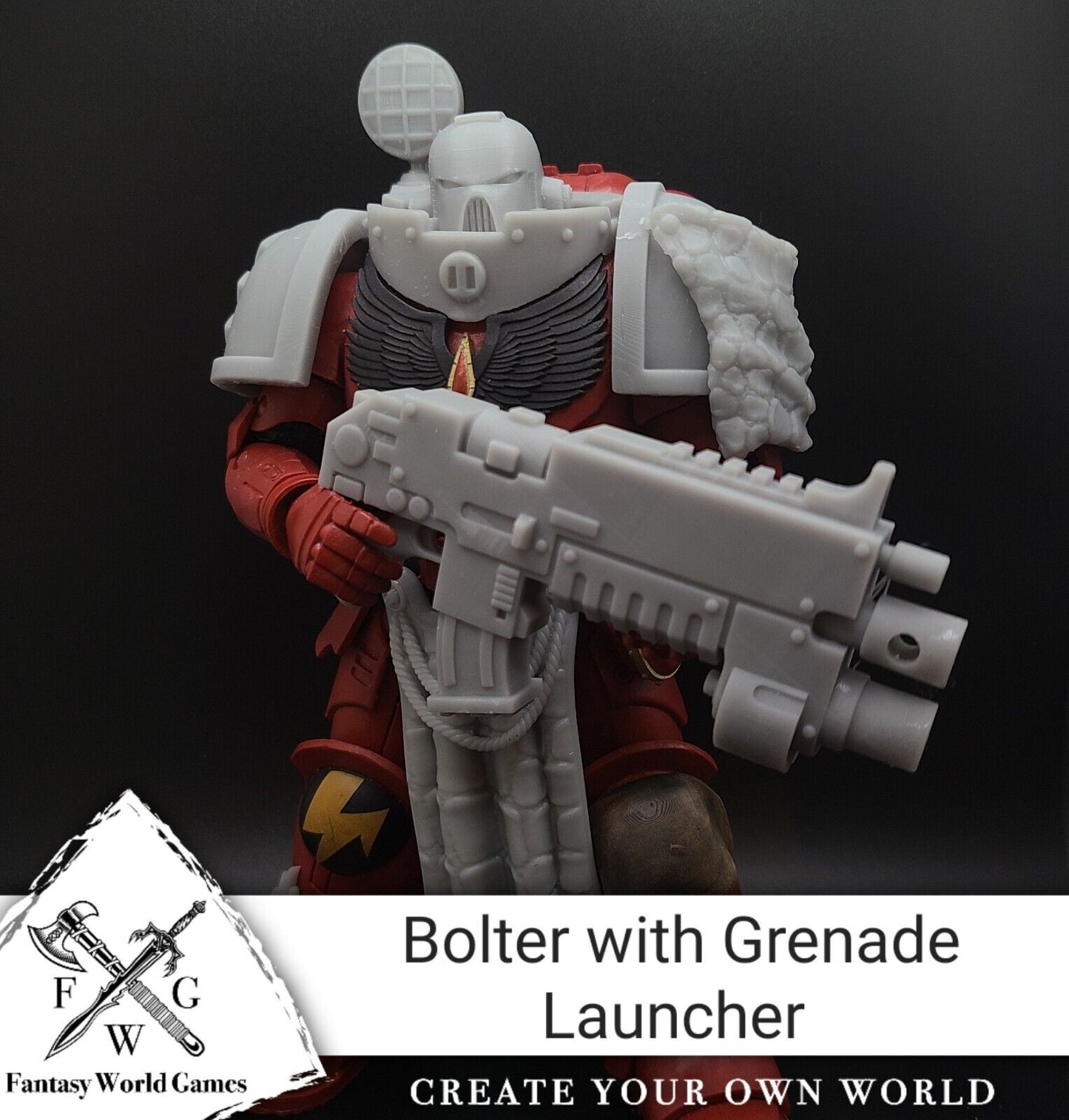 Bolter with Grenade Launcher for McFarlane Toys Space Marine Action Figures