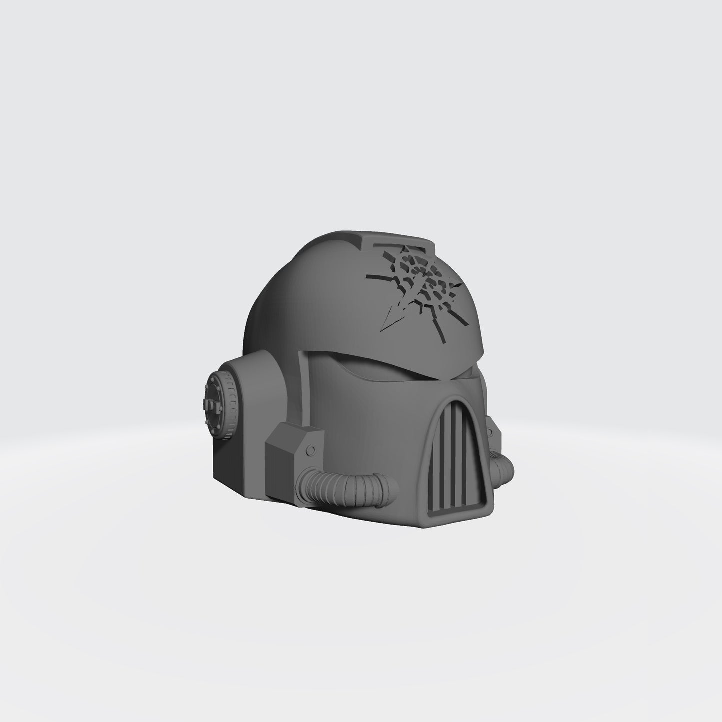 Chaos Undivided Mark VII Helmet: Gen: 7 Embossed Chaos Star 1:12 Scale McFarlane Toys Space Marine Helmet