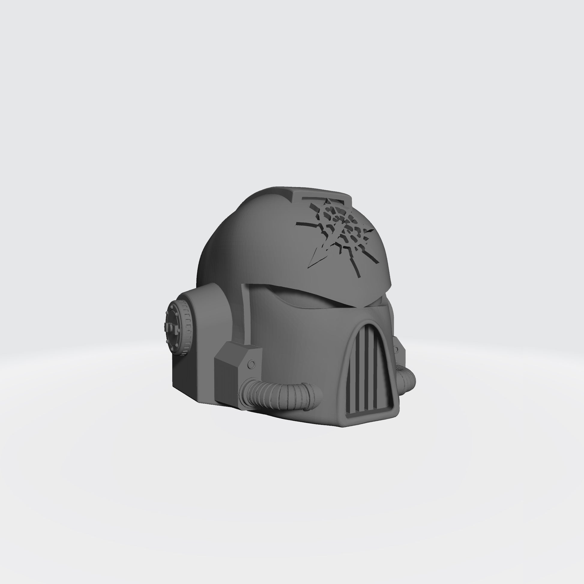 Chaos Undivided Mark VII Helmet: Gen: 7 Embossed Chaos Star 1:12 Scale McFarlane Toys Space Marine Helmet