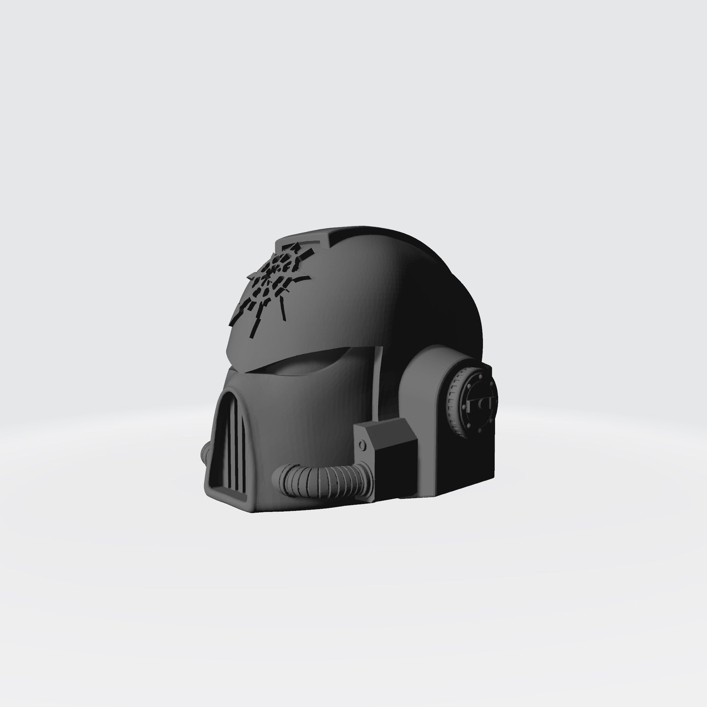 Chaos Undivided Mark VII Helmet: Gen: 7 Embossed Chaos Star 1:12 Scale McFarlane Toys Space Marine Helmet