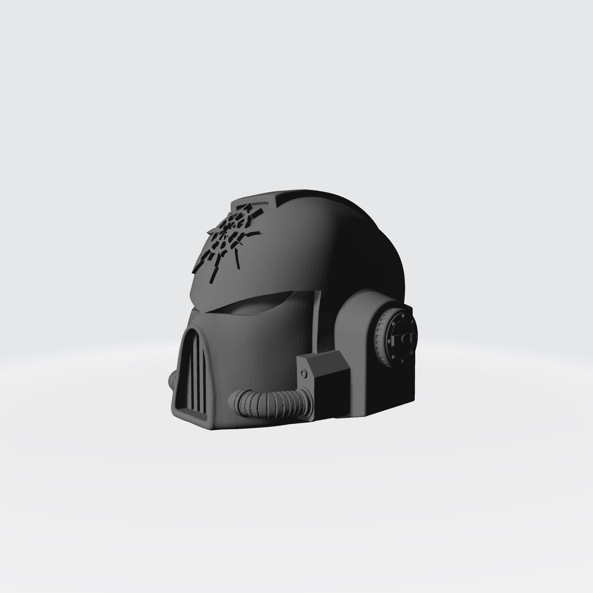 Chaos Undivided Mark VII Helmet: Gen: 7 Embossed Chaos Star 1:12 Scale McFarlane Toys Space Marine Helmet