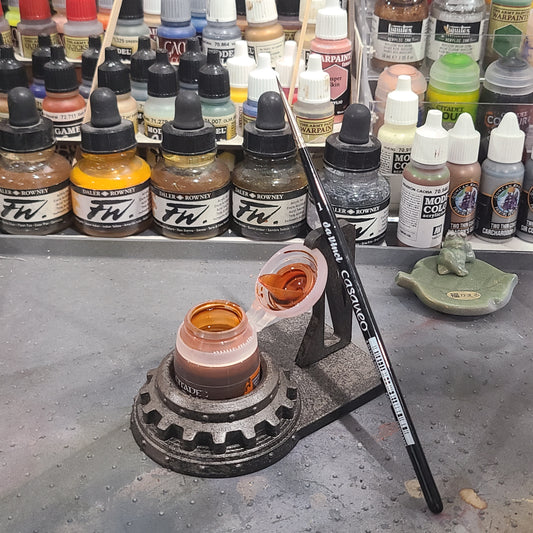 Custom Citadel Paints Paint Pot Mechanical Gear Paint Pot & Lid Holder