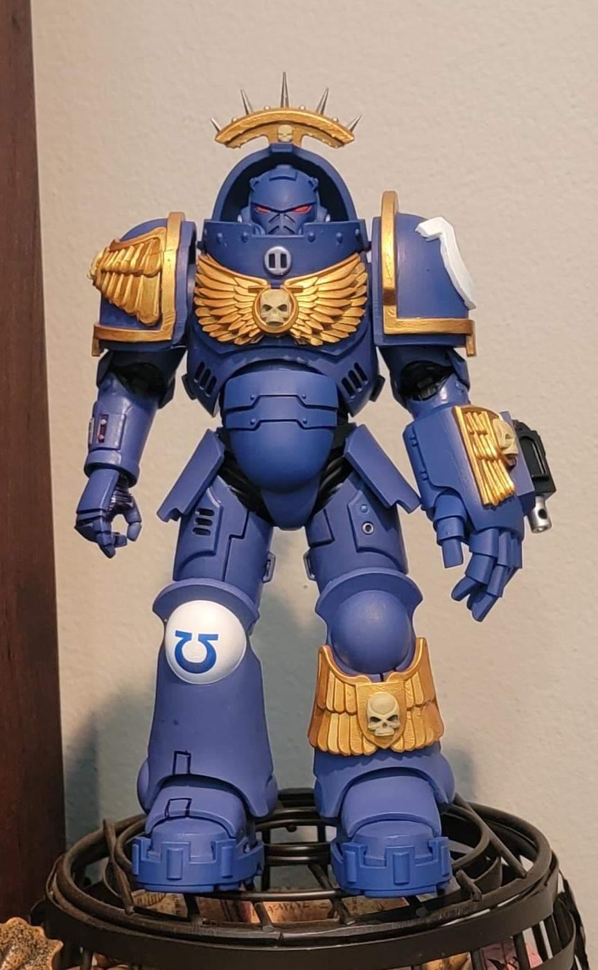 Client Photo of Ultramarines Captain in Gravis Armour Custom McFarlane Toys Space Marine