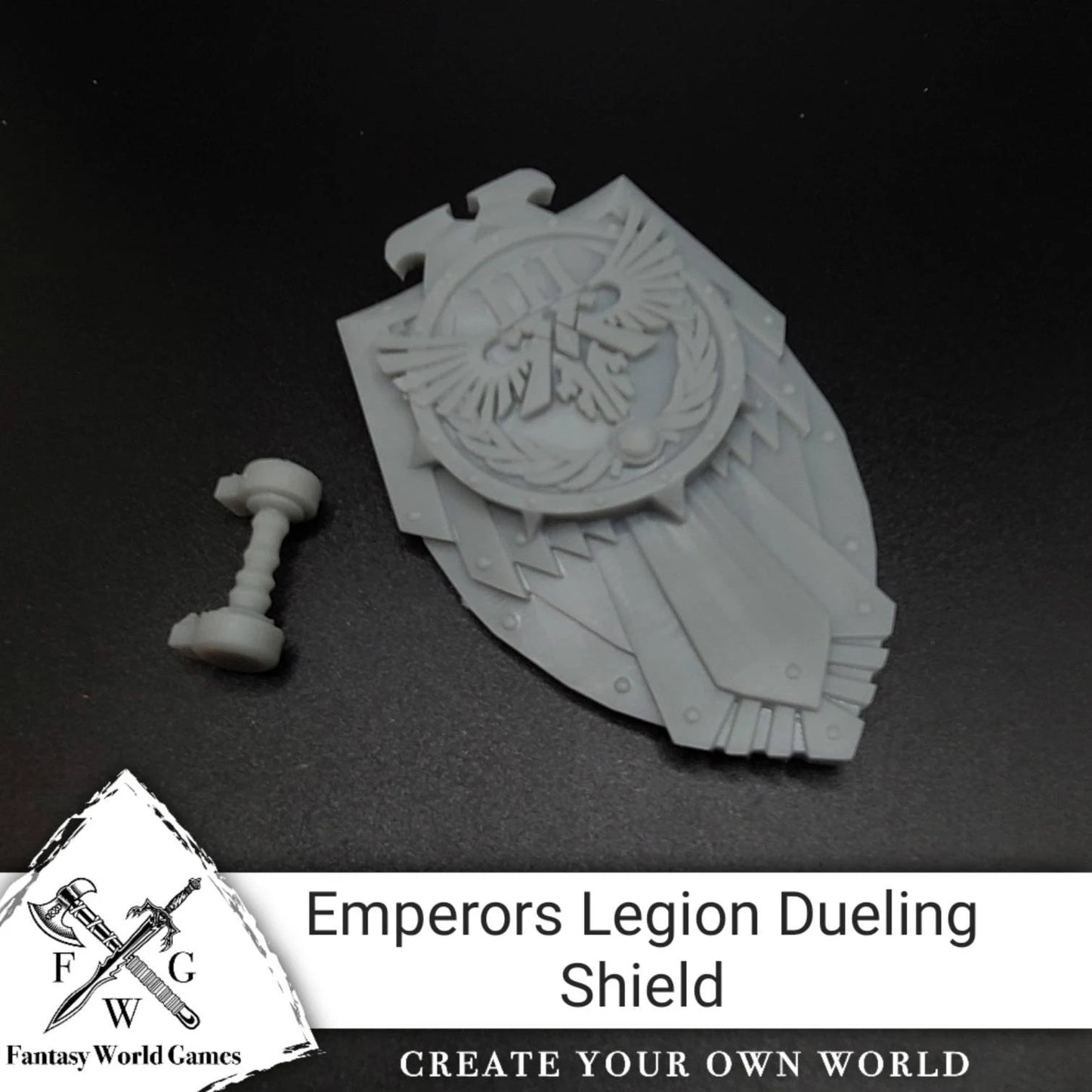 Emperors Children Legion Dueling Shield compatible with McFarlane Toys Space Marine Action Figures