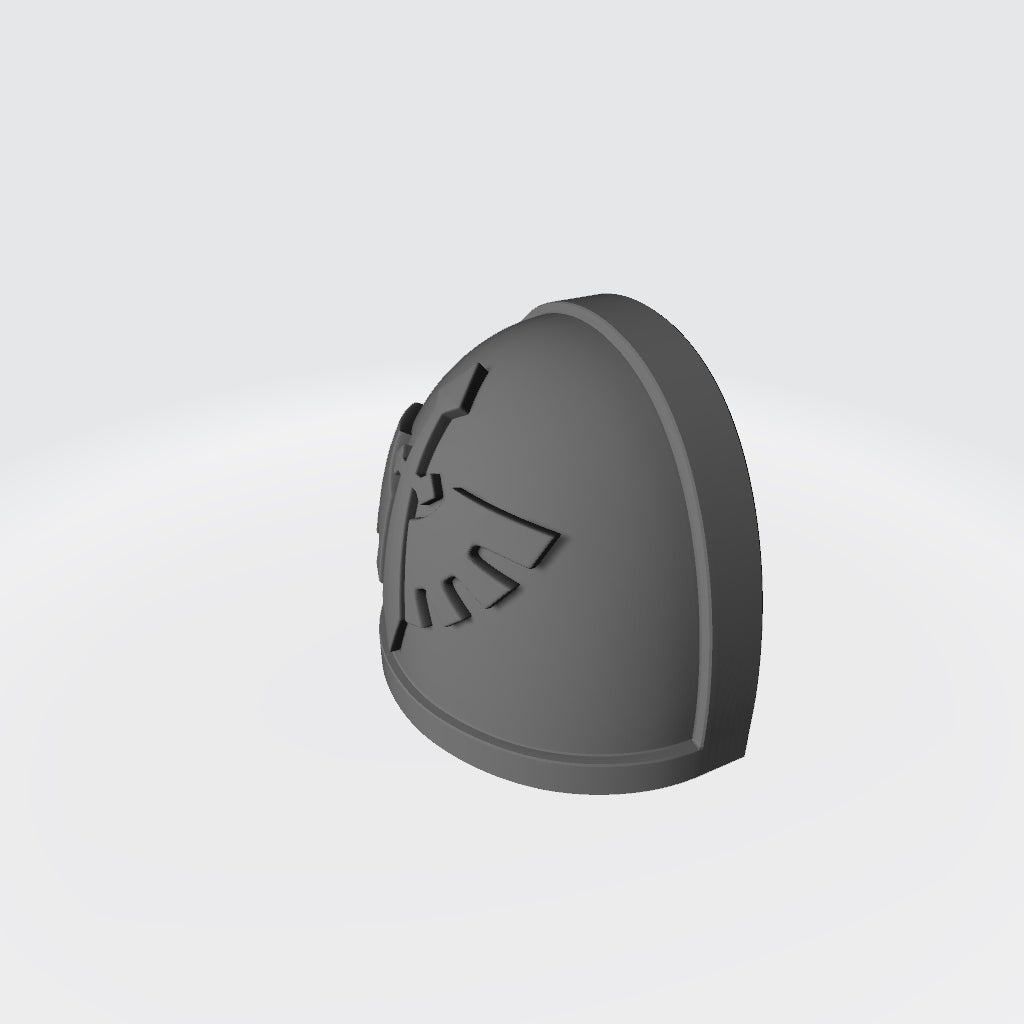 Dark Angels Grimm MKIV Ver 01 Shoulder Pad for McFarlane Toys Space MArine Action Figures Left Side