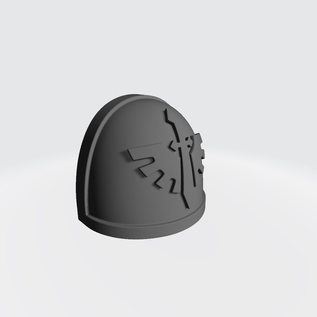 Dark Angels Grimm MKIV Ver 01 Shoulder Pad for McFarlane Toys Space MArine Action Figures Right Side
