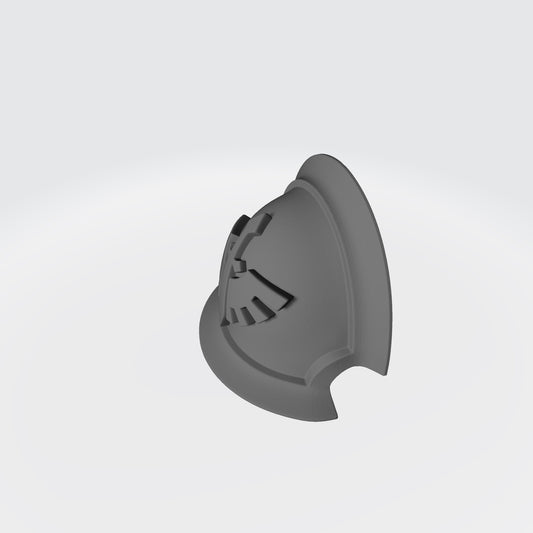 Angels Grimm MKVII Ver 01 Shoulder Pad Gen: 7 Pauldron Notched Vambrance Thin Double for McFarlane Toys Space Marine Action Figures Top Left Side