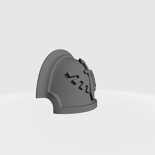 Angels Grimm MKVII Ver 01 Shoulder Pad Gen: 7 Pauldron Notched Vambrance Thin for McFarlane Toys Space Marine Action Figures