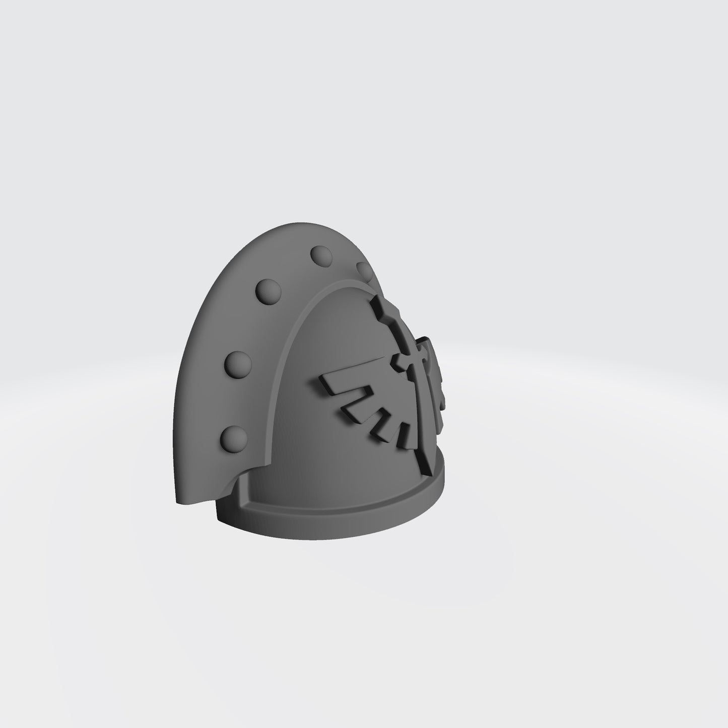 Right Side of the Cistom Angels Grimm MKIII Ver 01 Shoulder Pad Gen: 3 Pauldron Full Sword Breaker Studded with Rivets for McFarlane Toys Space Marine Action Figures