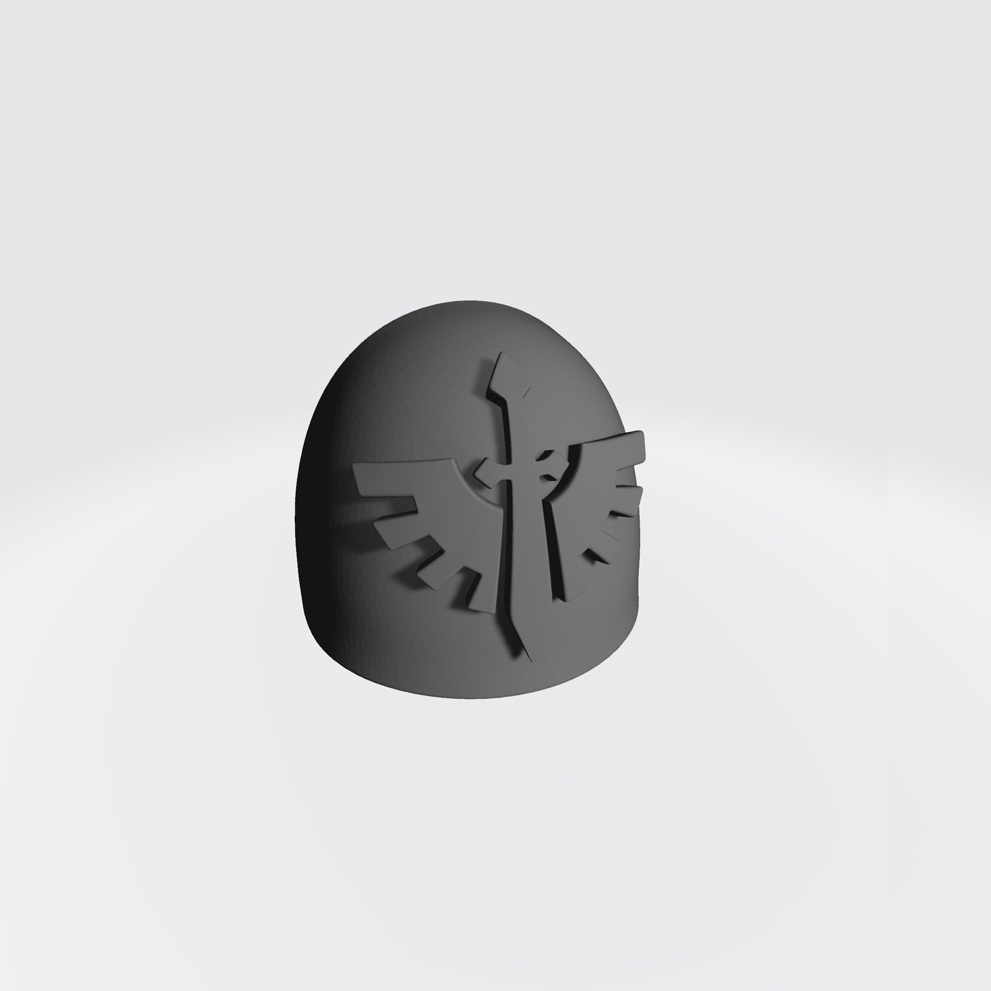 Dark Angels Grimm MKV Ver 01 Shoulder Pad Gen: 5 Pauldron Flat for McFarlane Toys Space MArine Action Figures Front