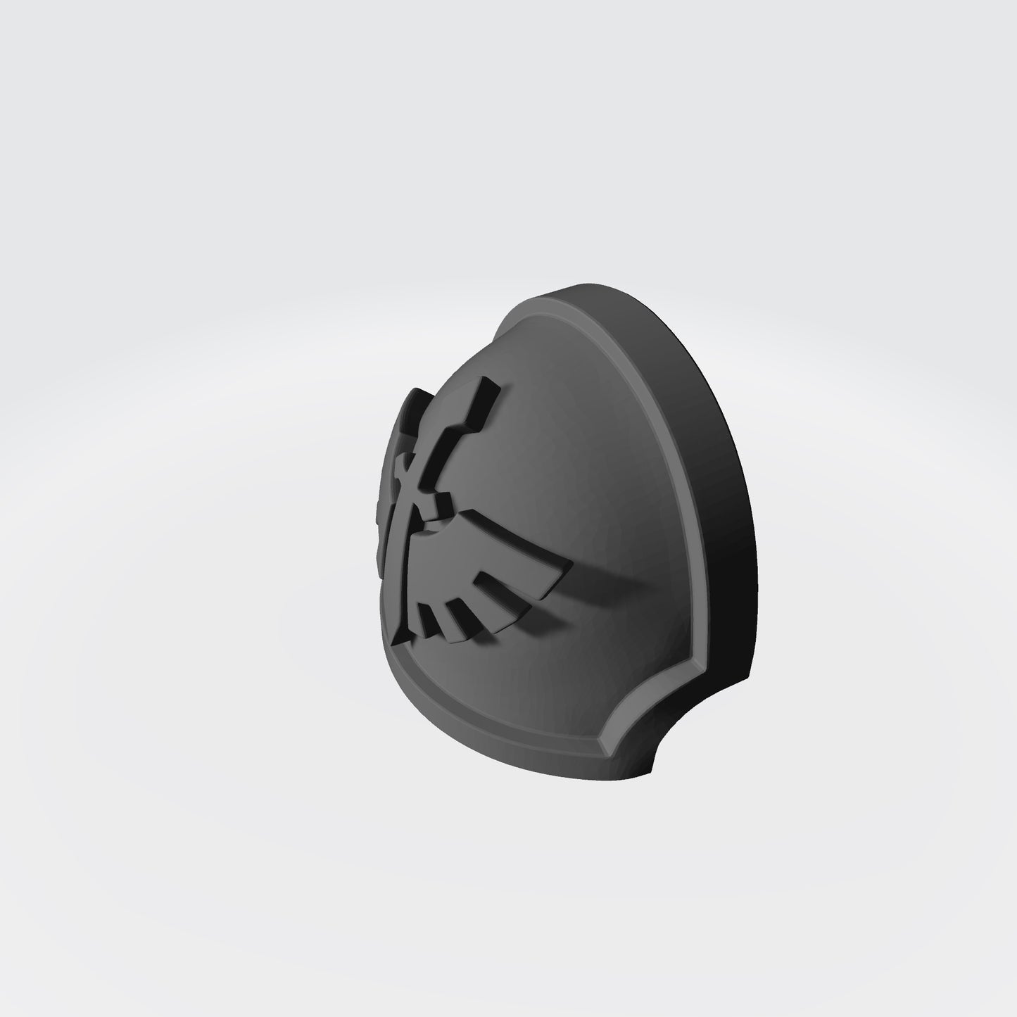 Dark Angels MKX Ver 01 Shoulder Pad Gen: 10 Pauldron Notched (Stealth) Compatible with McFarlane Toys Space Marines by Fantasy World Games