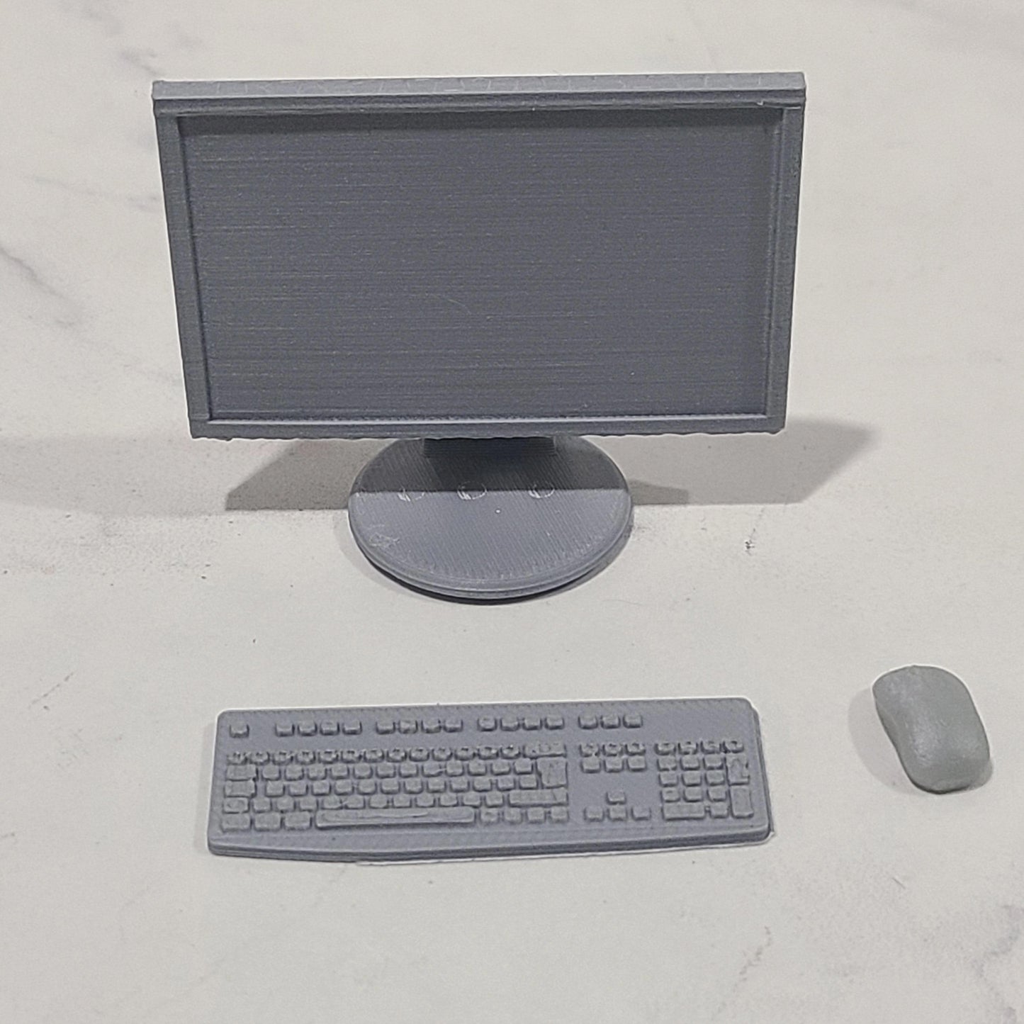 LCD Monitor, Keyboard, and Mouse Miniature Prop 1:12 Scale for Action figures, GI Joe, Marvel Legends, black series, mezco, action force