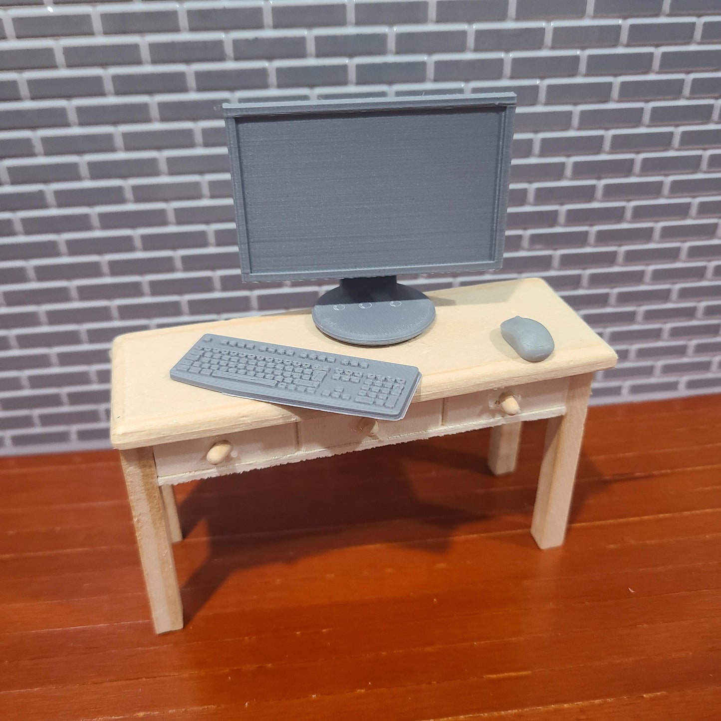 LCD Monitor, Keyboard, and Mouse Miniature Prop 1:12 Scale for Action figures, GI Joe, Marvel Legends, black series, mezco, action force
