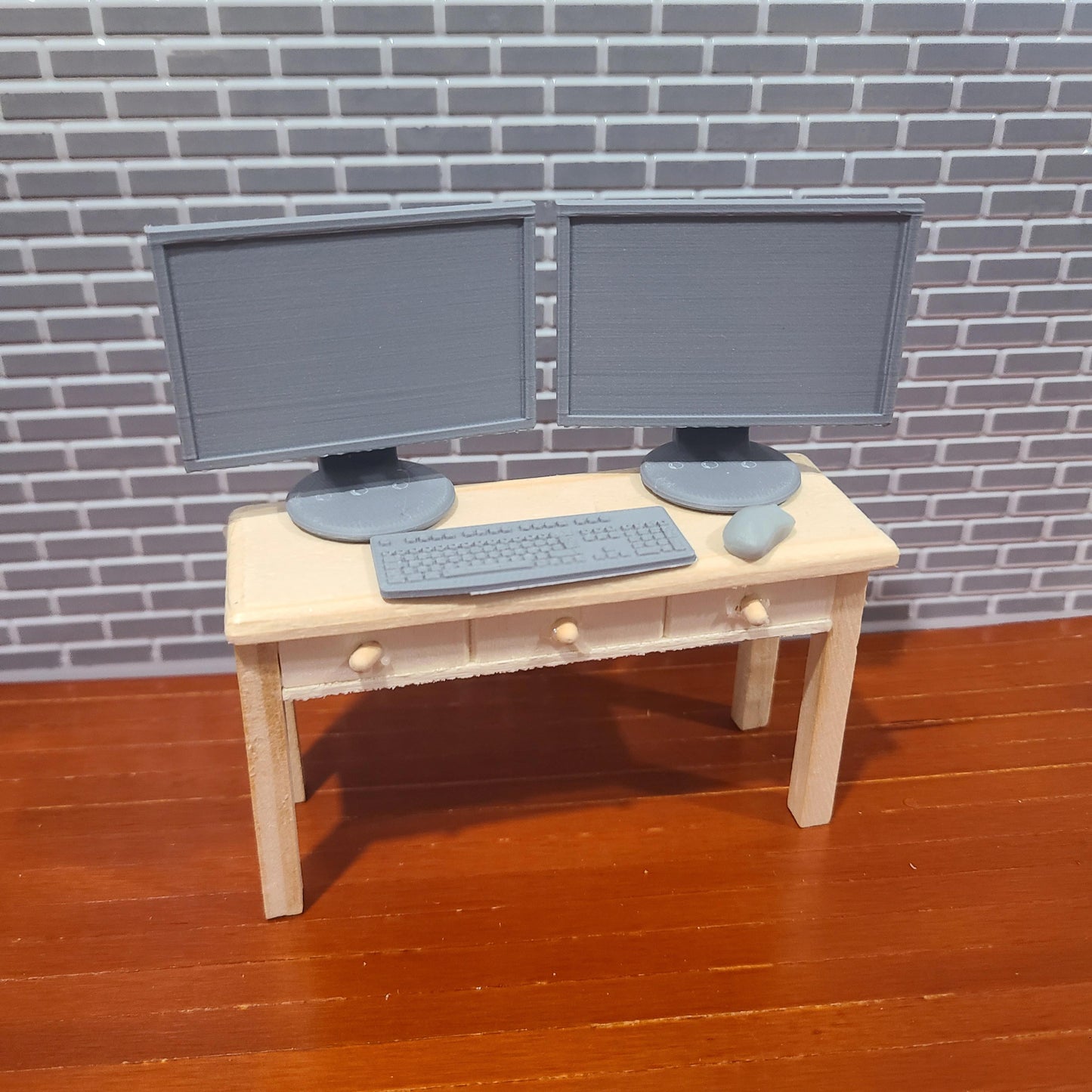 LCD Monitor, Keyboard, and Mouse Miniature Prop 1:12 Scale for Action figures, GI Joe, Marvel Legends, black series, mezco, action force