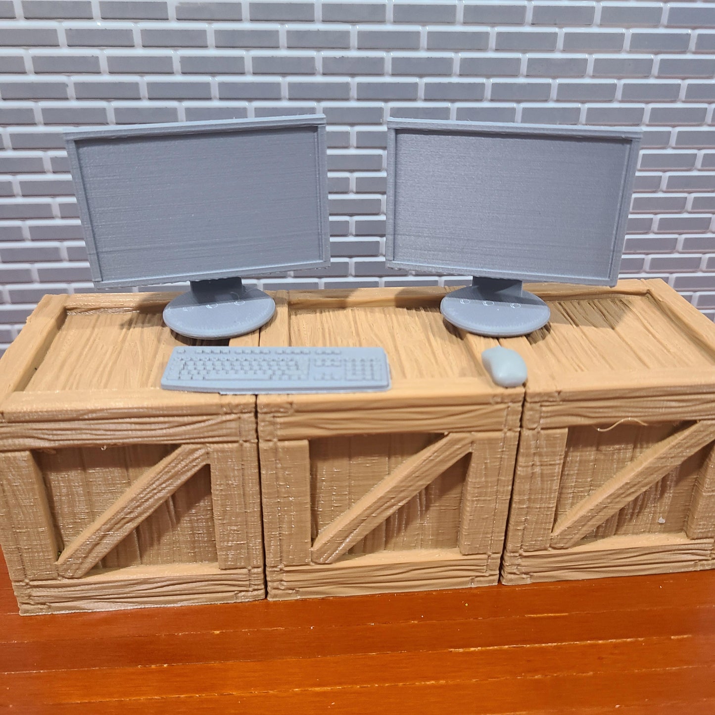 LCD Monitor, Keyboard, and Mouse Miniature Prop 1:12 Scale for Action figures, GI Joe, Marvel Legends, black series, mezco, action force