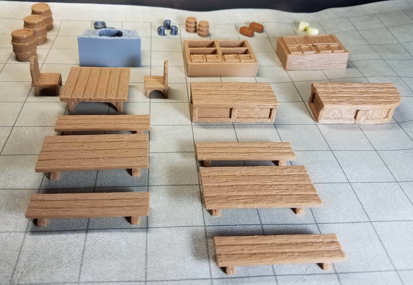 Custom 3d Printed Deluxe Tavern Set for 28mm Gaming this Terrain doesn't need painting required. Designed for Tabletop Dungeon and Dragons Gaming