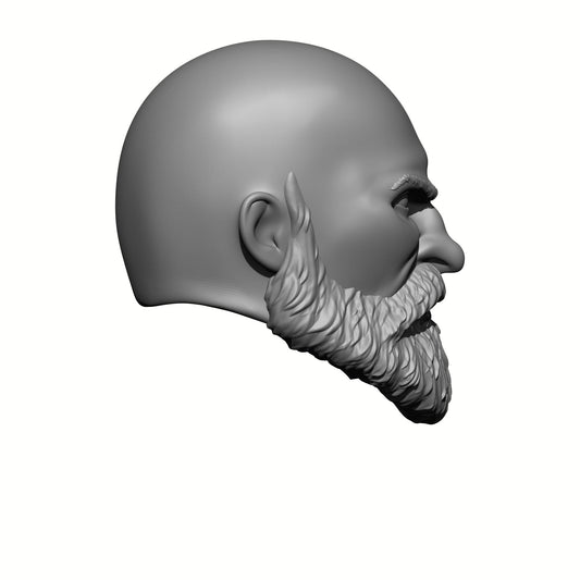G.I. Joe Classified 6-inch Scale Veteran with Beard and Bald Head Swap by Fantasy World Games Right Profile