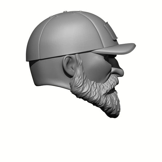 G.I. Joe Classified 6-inch Scale Veteran with Beard and Hat with Blank Patch Head Swap by Fantasy World Games Right Profile