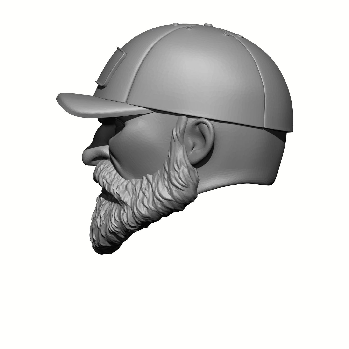 Custom G.I. Joe Classified 6-inch Scale Veteran with Beard and Hat with Blank Patch Head Swap by Fantasy World Games Left Profile