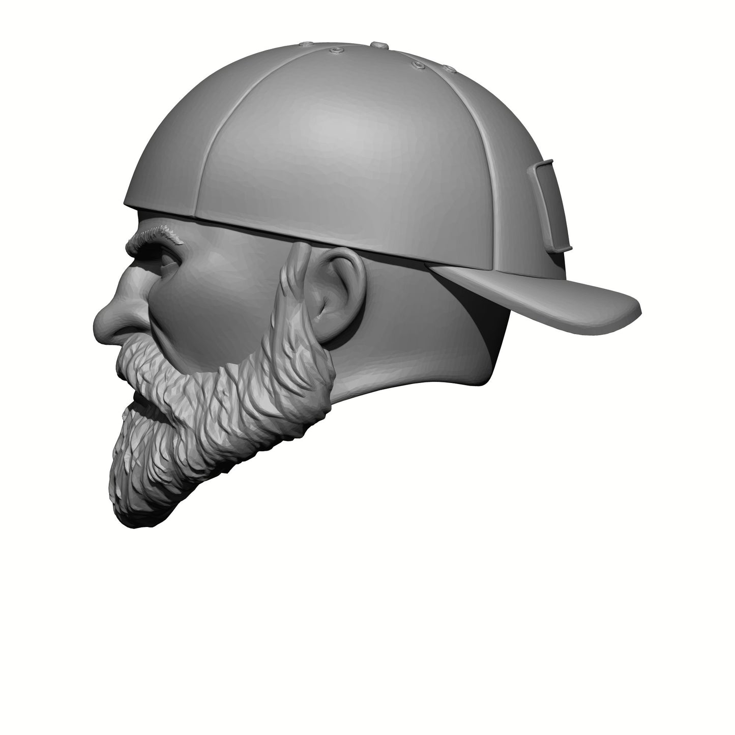 G.I. Joe Classified 6-inch Scale Veteran with Beard and Backwards Hat with Plain Patch Head Swap by Fantasy World Games Left Profile
