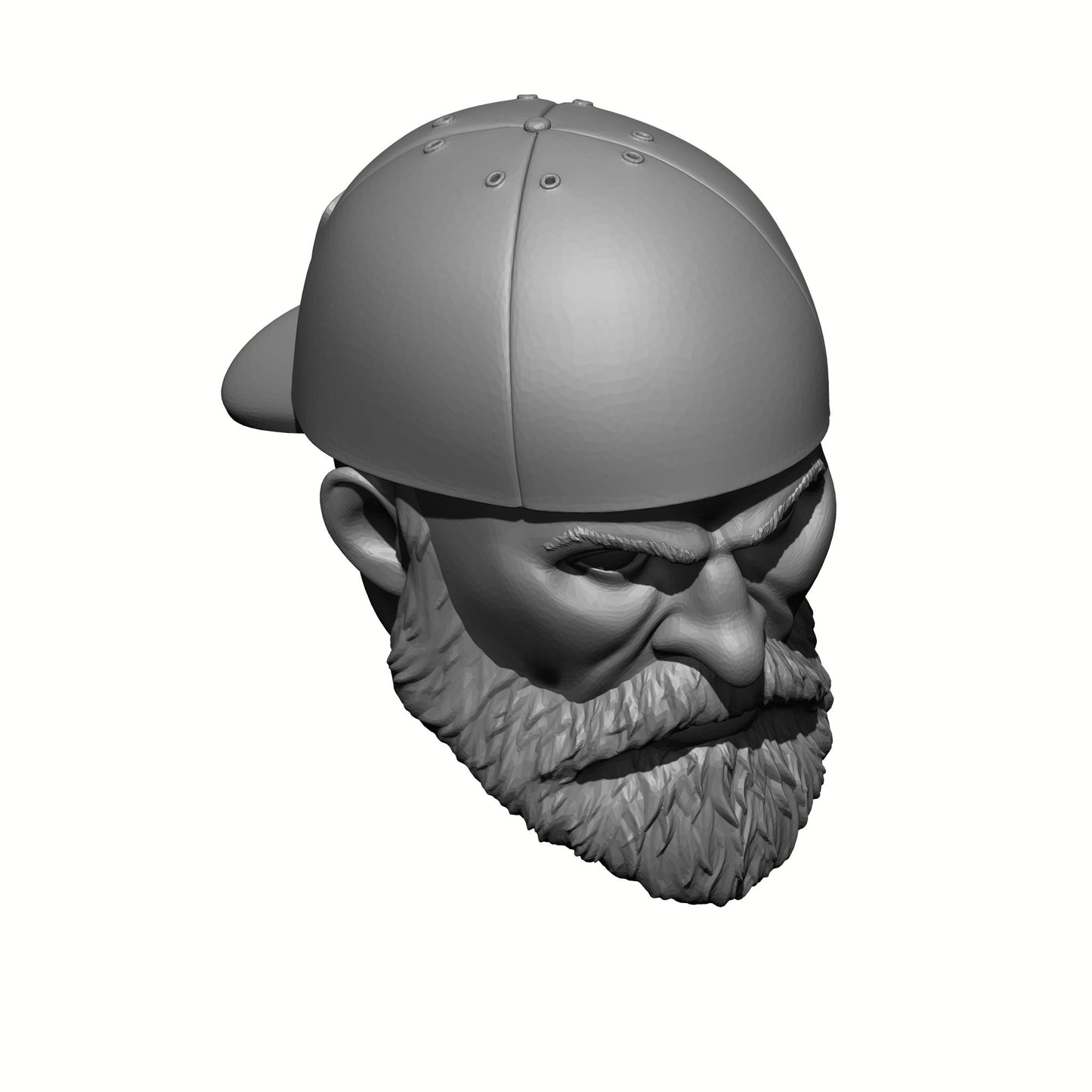 Top of the Action Force Valaverse Series 2 Trigger Premium Toy 6-inch Scale Veteran with Beard and Backwards Hat with Plain Patch Head Swap by Fantasy World Games