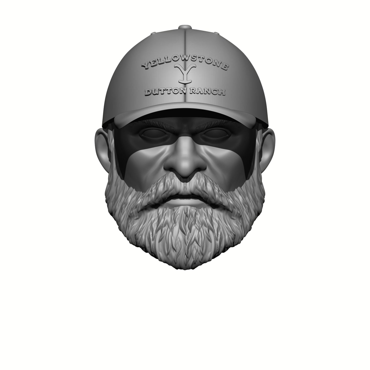Veteran with Beard and Yellowstone Ranch / Dutton Ranch Hat for 1/12 Scale G.I. Joe Action Figures