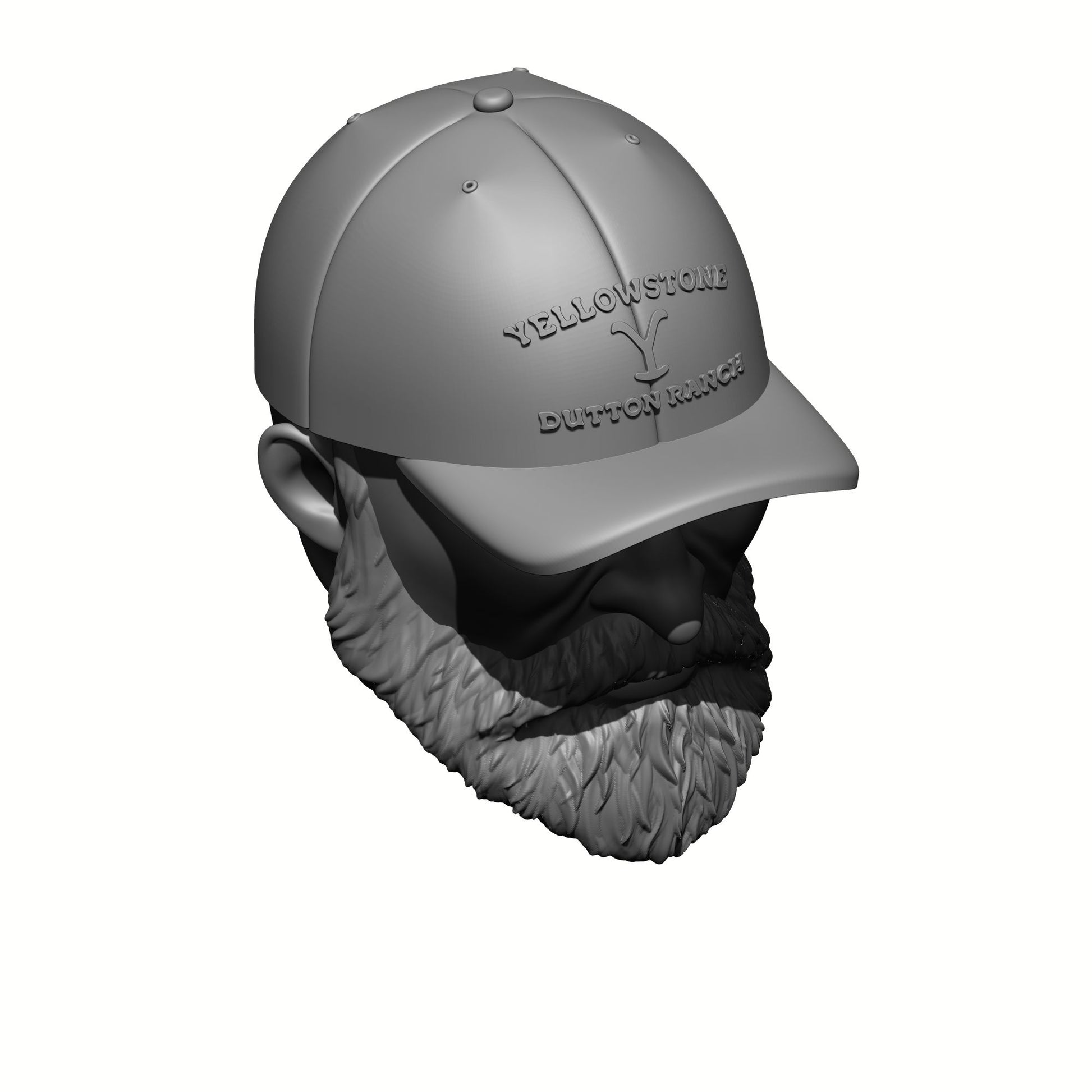 Veteran with Beard and Yellowstone Ranch / Dutton Ranch Hat for 1/12 Scale G.I. Joe Action Figures