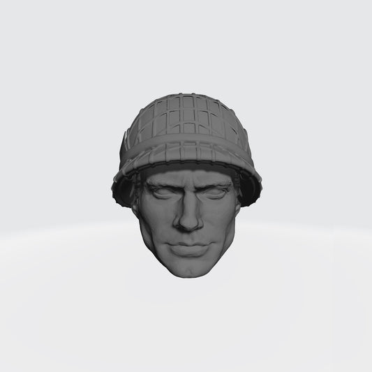 U.S. Military Inspired Henry Cavill Head Swap with M1 Helmet for 6-inch Scale G.I. Joe Classified Action Figures