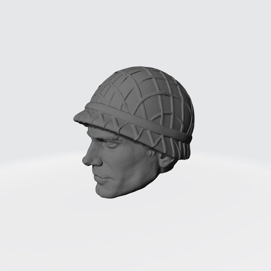 U.S. Military Inspired Henry Cavill Head Swap with M1 Helmet for 6-inch Scale G.I. Joe Classified Action Figures