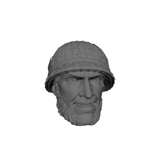 U.S. Military Inspired Logan "Wolverine" Head Swap with M1 Helmet for 6-inch Scale G.I. Joe Classified Action Figures