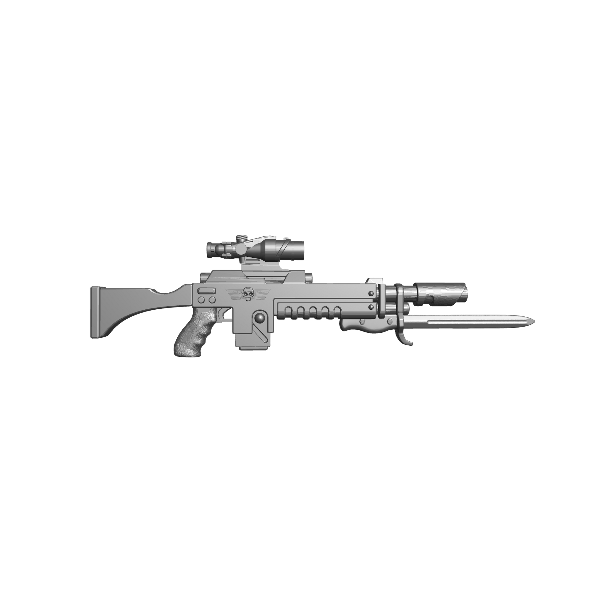 Mobile Infantry Guard Lasgun with Optic and Bayonet for G.I.Joe Classified Action Figure Custom Gun