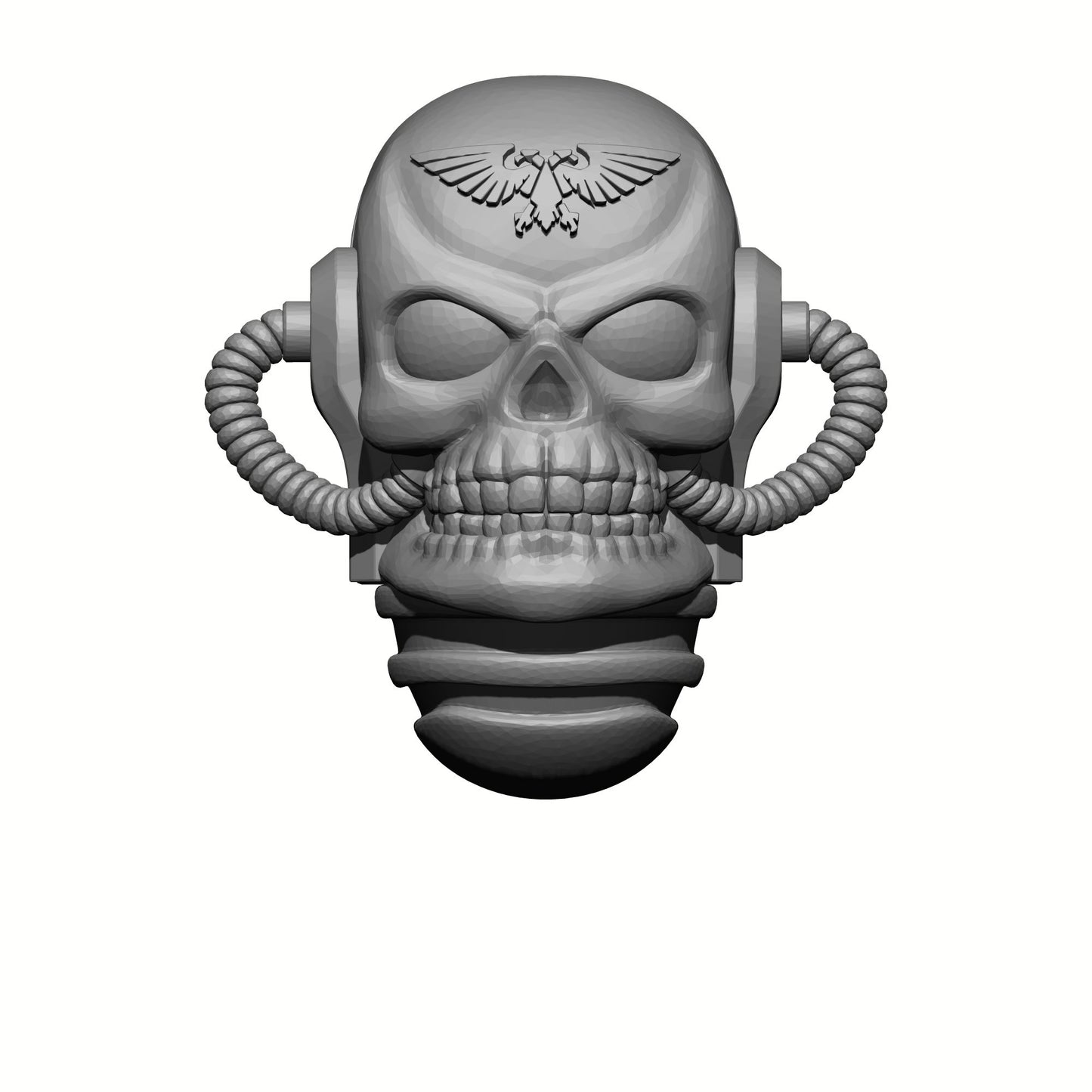Chaplain Skull Helmet with Hoses and Eagle for McFarlane Toys Grimdark Marine Action Figures