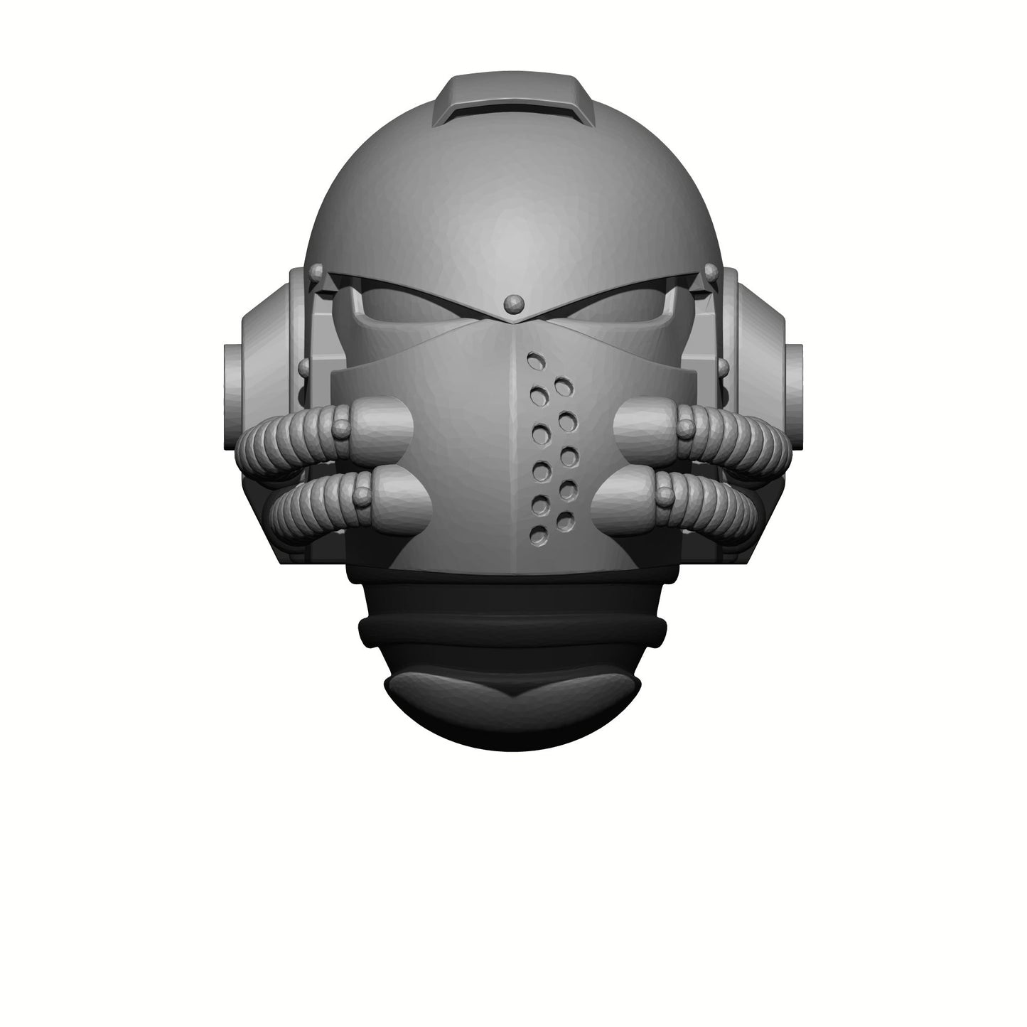 Grey Knight Battle Brother Helmet with Two Tubes for Warhammer 40K Space Marine Miniatures