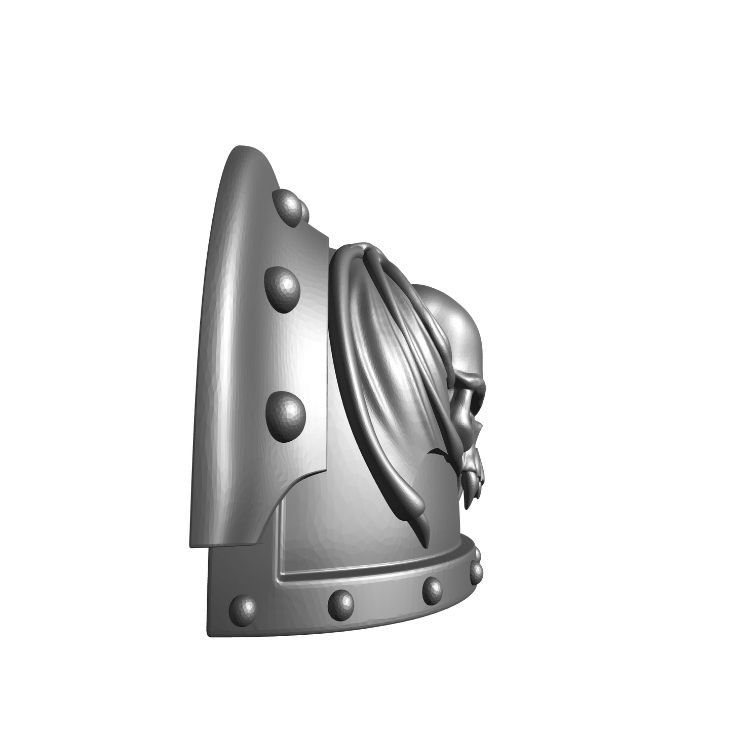 Night Lords Legion MKIII Shoulder Pad Full Sword Breaker Studded Double Rivets for 32mm Traitor Marines