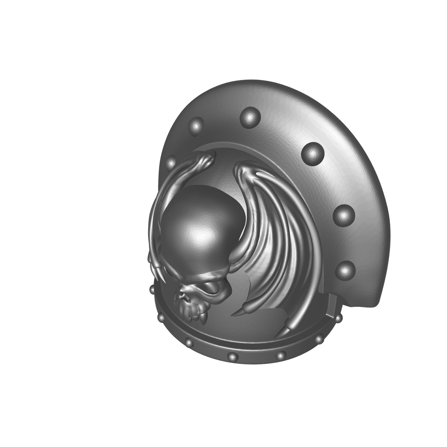 Night Lords Legion MKIII Shoulder Pad Full Sword Breaker Studded Double Rivets for 32mm Traitor Marines