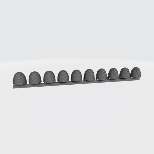 Retributors Chapter Qty: 10 3 Chevron MKIV Shoulder Pad Ver 01 for 28mm Scale Loyalist Marine Miniatures