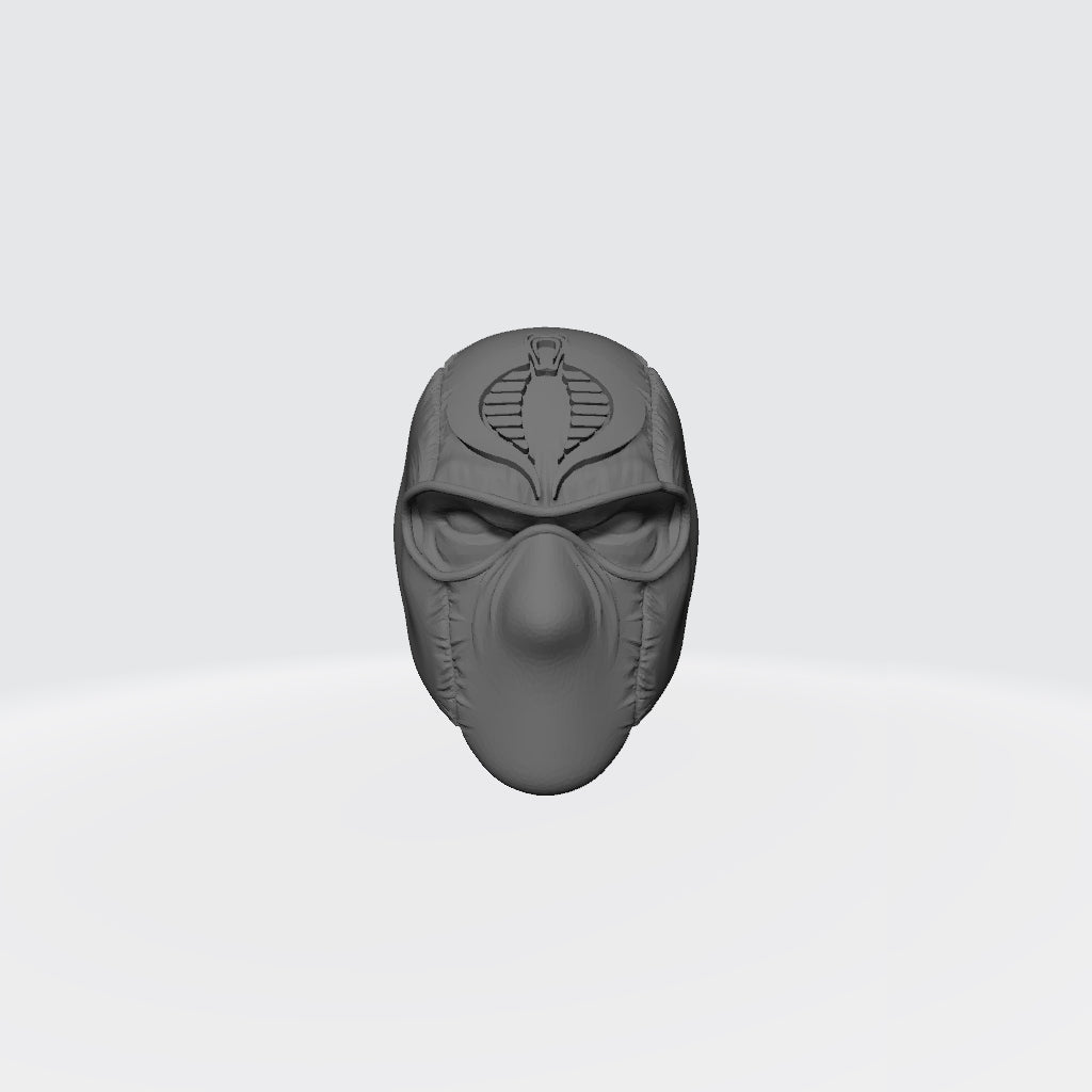 Custom G.I. Joe Classified 6-inch Scale Ninja Hood with Cobra Logo Head Swap