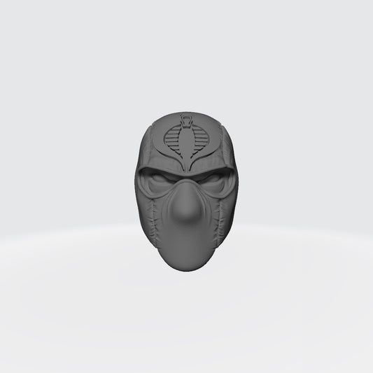 Custom G.I. Joe Classified 6-inch Scale Ninja Hood with Cobra Logo Head Swap