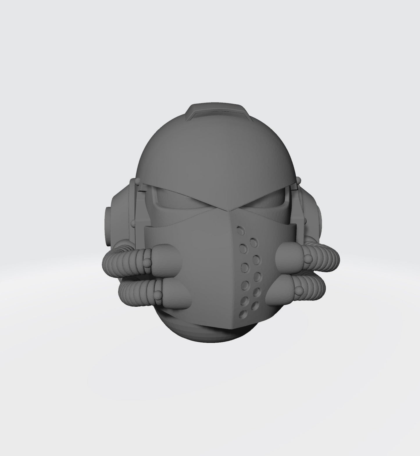 Grey Knights Battle Brother Helmet with Two Tubes for JoyToys Space Marine Action Figures
