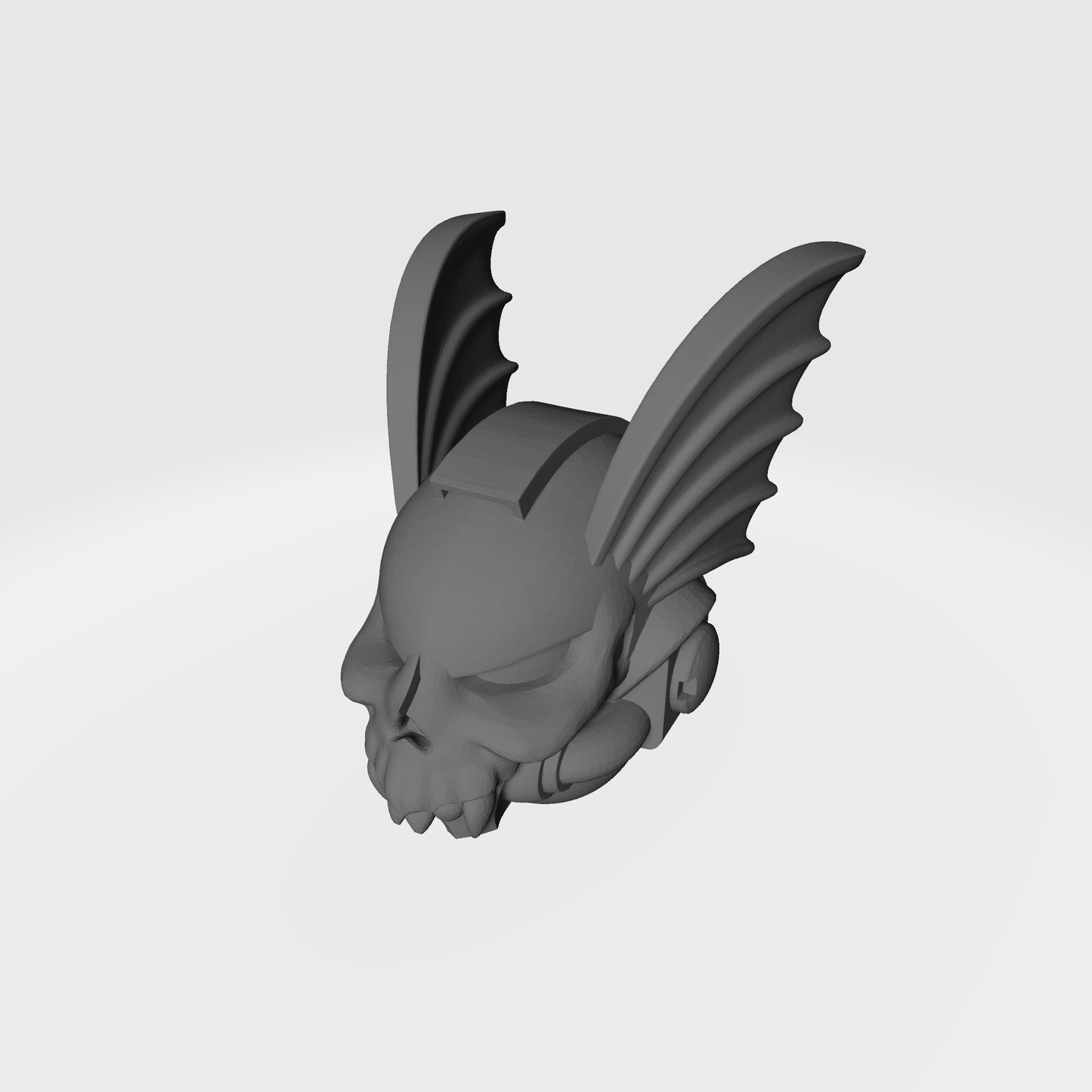Night Tyrant Legion Winged Skull Helmet with Fangs compatible with McFarlane Toys Traitor Marine Action Figures Custom 1:12th Scale Parts