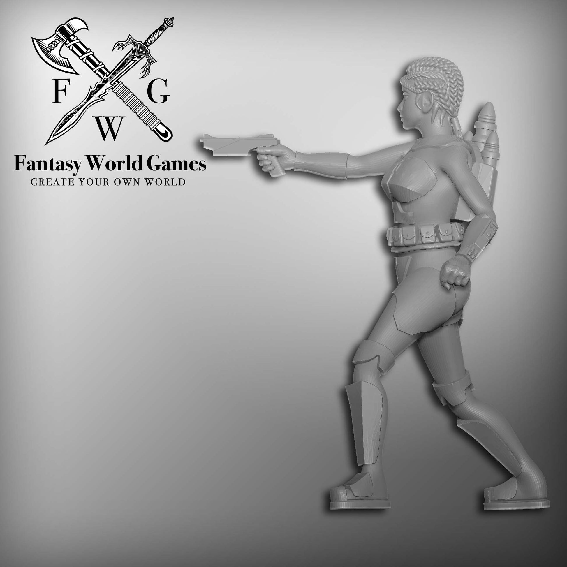 Koska Reeves No Helmet with One WESTAR-35 Blaster Pistol Left Profile