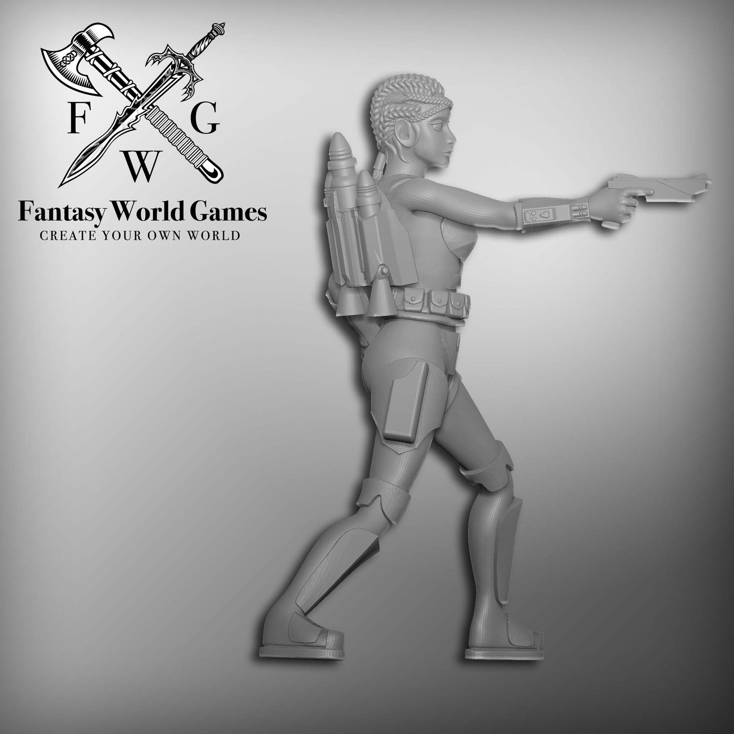 Koska Reeves No Helmet with One WESTAR-35 Blaster Pistol Right Profile